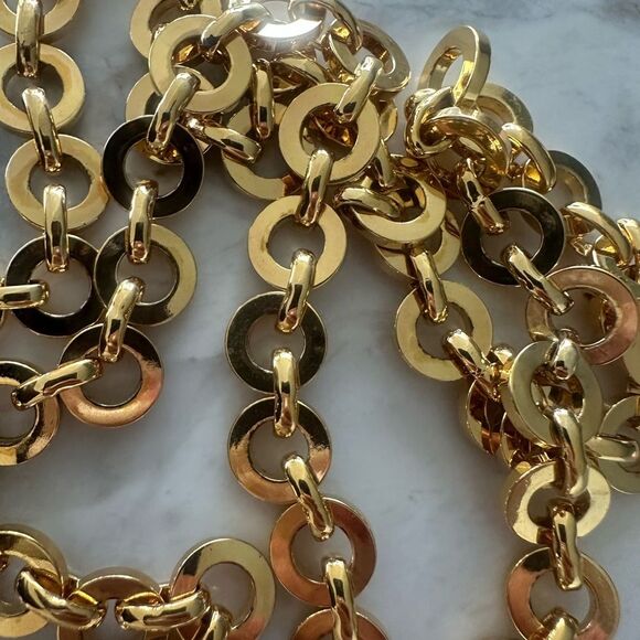 Salvatore Ferragamo Brown Croc Embossed Mini Bag with Gold Chain - Picture 4 of 12